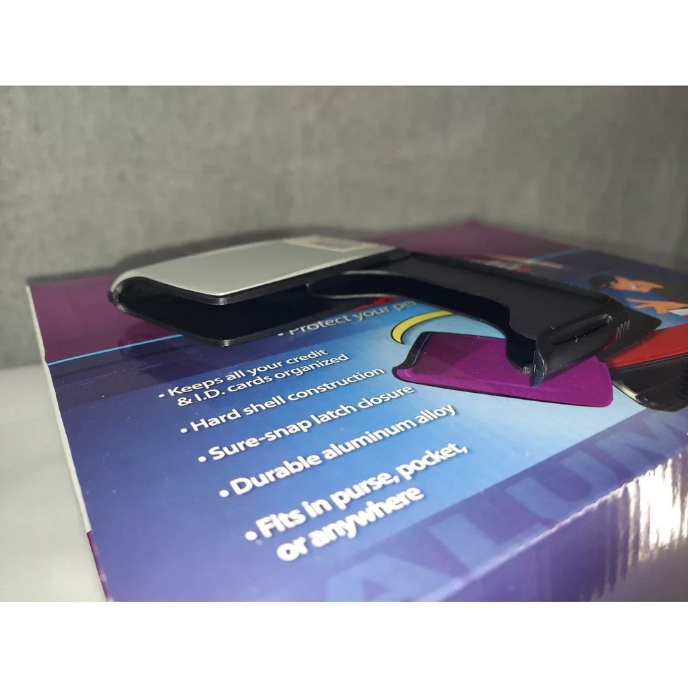 Case of 24 Aluminum‎ Swivel Scan Safe Credit Card Case Holder Anti RFID Scanning